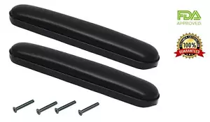 Healthline Padded Armrests for Wheelchair, Universal Arm Pads Replacement Black - Picture 1 of 4