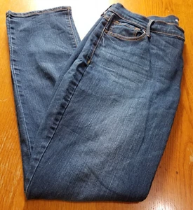 Pantalones de mezclilla Old Navy para mujer talla 12 azul elástico calce curvilíneo recto azul (wj9) - Imagen 1 de 7