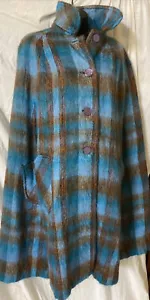 Ben Nevis Poncho Cape 42% Mohair 56% Wool 2% Nylon Scotland Used One Size 1960s - Picture 1 of 12