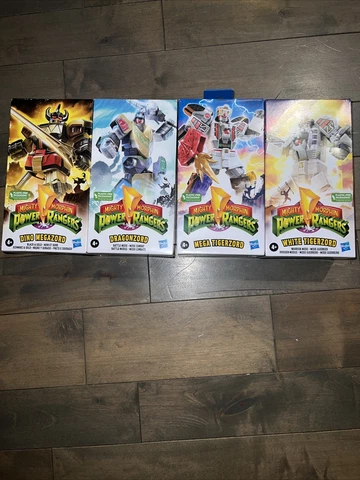 MEGA & WHITE TIGERZORD, DINO MEGAZORD,DRAGONZORD FIGURE SET 4 POWER RANGERS NEW Cover