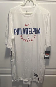 Philadelphia 76ers Shooting Shirt White Mens Nike Dri-Fit Large Tall - Picture 1 of 7