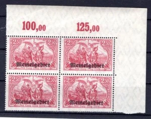 Memel 13a by corner block ** MNH mint never hinged 640EUR (K7350 - Picture 1 of 1