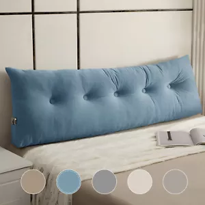 Wedge Headboard Reading Pillows Triangular Bolster Backrest Support Cushion  - Picture 1 of 64