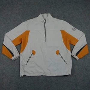 Slazenger Jacket Mens XLarge White Orange Pullover Golf Lightweight Windbreaker - Picture 1 of 16