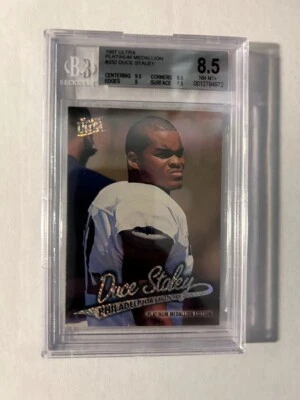 1997 Ultra Platinum Medallion Deuce Staley #P232 BGS 8.5 Eagles Card - Image 1 of 2