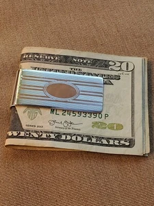 VINTAGE DESIGNER SIGNED DOSKOW STERLING SILVER MONEY CLIP - Picture 1 of 4