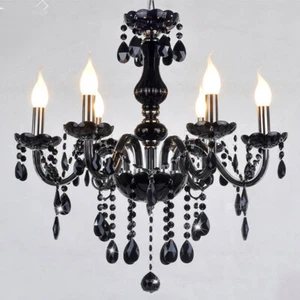Vintage Candle Mini Chandelier Light Crystal Deco Ceiling Pendant Light Fixture - Picture 1 of 9