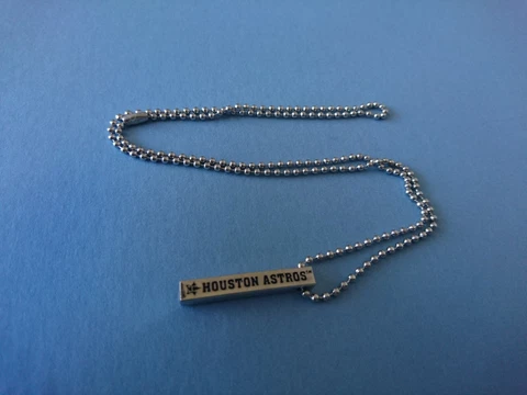 HOUSTON ASTROS MLB LISCENSED BAR NECKLACE (20 inch chain) - NEW & FACTORY SEALED Cover