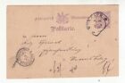 W&#252;rttemberg, Postkarte Ganzsache mit seltenem Wurzach Stempel, 1886