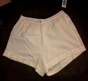 Old Navy OLX Yellow Oxford Stiped Lounge Pajama Sleep Shorts Boxers SZ XS NWT - Picture 1 of 6