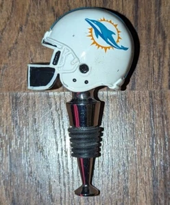NFL HELMET BOTTLE STOPPER BARWARE WINE BOTTLE STOPPER FOOTBALL MIAMI DOLPHINS - Picture 1 of 5