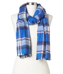 Bufanda con flecos azules Gap pañuelo perfecto regalo de Navidad nuevo con etiquetas - Imagen 1 de 1