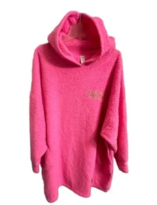 Justice  Cozy Robe with Hoodie One Size Over Size Pink  Fluffy Towel  - Magic - Picture 1 of 11