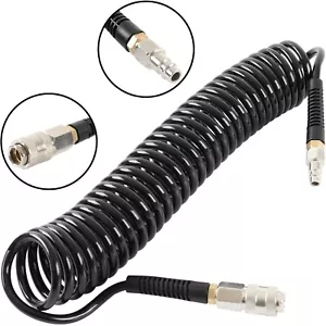 TECPO DRUCKLUFTSCHLAUCH 6m SPIRALSCHLAUCH 1/4 LUFTSCHLAUCH DRCUKLUFT SCHLAUCH - Bild 1 von 7