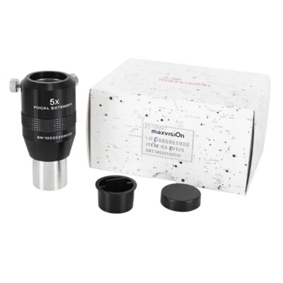 Lente extensora focal Maxvision 1,25 pulgadas 31,7 mm 5X potencia apocromática Barlow Foto 1 de 4