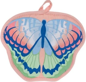 1 Soporte para Olla de Algodón Jumbo Impreso (7""x8.5"") MARIPOSA COLORIDA, Espalda Rosada, HL - Imagen 1 de 16