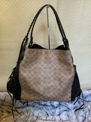 Franja Coach 1941 Edie 42 Signature Whipstitch nova sem etiquetas rara HTF - Imagem 1 de 4