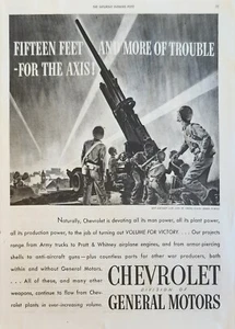 1943 Chevrolet Division General Motor Vintage Ad Fifteen feet more of trouble - Picture 1 of 1