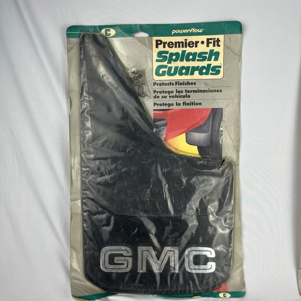 2 Pairs Powerflow Premier Fit GMC Size C Splash Guards Black Front Rear NIP NOS - Image 1 of 4