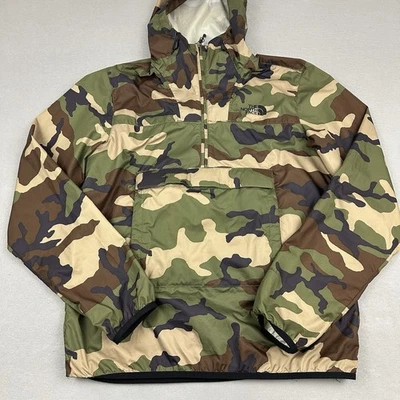 The North Face Jacket Men Small Green Camo Fu1/4ll Zip Gorpcore Hiking Packable - Image 1 of 4