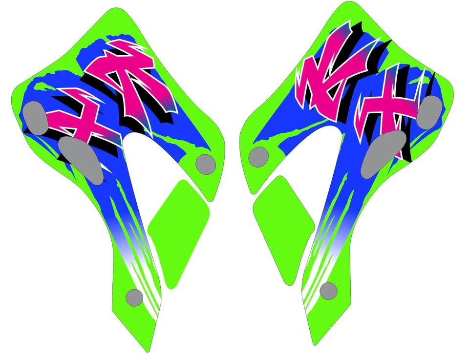 Gráficos para Kawasaki KX125 250 KX250 125 1999-2002 calcomanías antiguas pegatina gráfica Foto 1 de 1