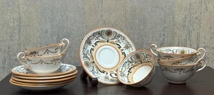 Juego de 6 tazas y platillos Royal Doulton Gilman Collamore NY RA5596 Lion Crown Mark - Imagen 1 de 11