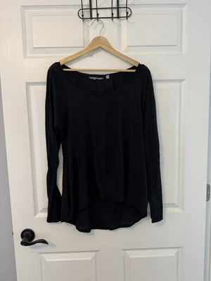 Athleta Manga Larga, Material Encendedor, Negro, Talla L Foto 1 de 3