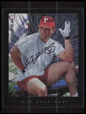 Ivan Pudge Rodriguez Signed 1997 Pinnacle Zenith 8x10 Oversized Auto Card Ranger - Image 1 of 2