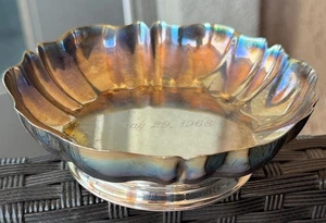 1960s VTG Silver-Plated 5" Serving Bowl Dish Oneida Silversmiths Graduation Gift - Picture 1 of 13