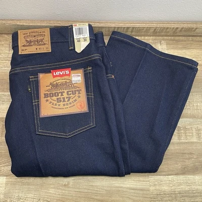 Vintage Levis 517 Boot Cut Traditional Fit Denim Jeans Men 40x30 Fit 38x31 New - Image 1 of 4