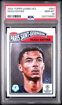 Hugo Ekitike 2023 Topps UEFA Living Set #541 PR /904 Liverpool!  PSA 10 POP 2 - Image 1 of 2