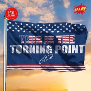 This Is The Turning Point Charlie Kirk Flag 3x5 Ft Banner Garden Wall Home Decor - Picture 1 of 1