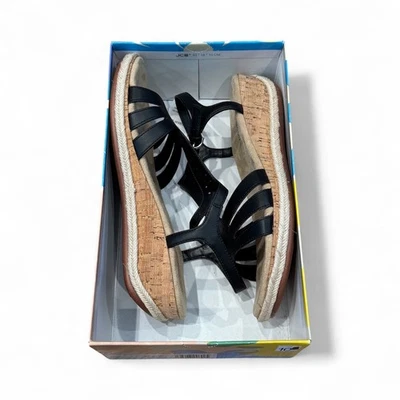 NWT Easy Street Black Dorinda Wedge Sandal Women's 10 espadrille cork comfort - Image 1 of 4
