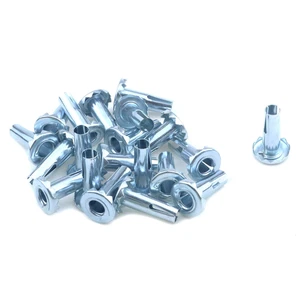 20-Pack Caster Sockets Metal Caster Stem Sleeve Wheel Socket Furniture Insert fo - Picture 1 of 12