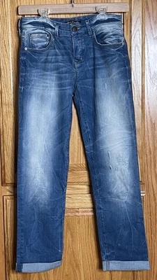 NUEVO Pantalones de mezclilla Mavi Blue para mujer 27 Riri pierna recta desgastados clásicos cómodos cadera Foto 1 de 4