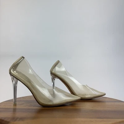 Womens Cape Robbin Clear Glass Doll Pointed Toe High Heels Size 8 M GUC - Image 1 of 4