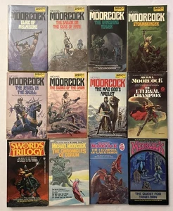 MICHAEL MOORCOOK Book Lot ELRIC SAGA Runestaff Boris WHELAN Sword Trilogy CORUM - Picture 1 of 16