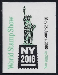 Cartel de Cenicienta 2016 New York World Stamp Show/etiqueta como nuevo NH - Imagen 1 de 1