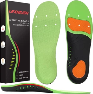 Plantar Fasciitis Arch Support Shoe Inserts Women & Men - Insoles Orthotic Inser - Picture 1 of 10