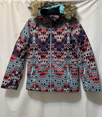 ROXY Niñas American Pie Chaqueta de Esquí Parka Imitación Piel Borde Con Capucha Cremallera 14 XL Foto 1 de 4