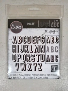 Sizzix Thinlits Troqueles Alfabeto 26 Letras Tim Holtz 664729 - Imagen 1 de 2