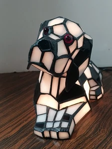 Tiffany Style Stained Glass Bobble Head Dalmatian Dog Puppy Night Light Lamp - Picture 1 of 7