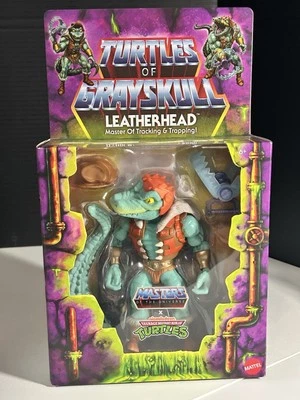 Figura de acción Mattel Turtles of Grayskull Leatherhead 2024 MOTU X TNMT NUEVA EN CAJA Foto 1 de 4