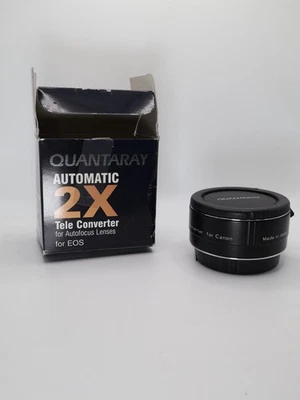 Quantaray Automatic 2X Tele Converter for Canon EOS EF – w/ Caps & Box – Japan - Image 1 of 4