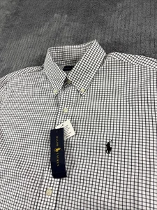Camicia Ralph Lauren uomo grande vestibilità classica gingham check cotone abito con bottoni - Foto 1 di 13