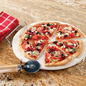 Nordic Ware 01470 13 in. Tan Pizza Stone Set to Produce Crispy Delicious Crust - Picture 1 of 3