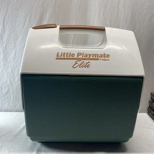 Vintage 1990s Igloo Little Playmate Elite Cooler Green & White - See Pictures - Picture 1 of 8