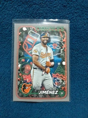 2024 Topps Holiday #H196 Eloy Jimenez Silver Glitter Parallel Orioles - Image 1 of 2