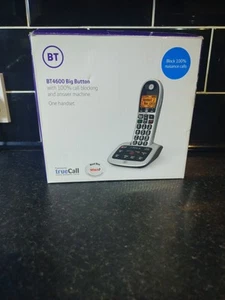 BT 4600 Big Button Cordless Phone Answer Machine, Call Blocker - Single - NEW - Zdjęcie 1 z 7