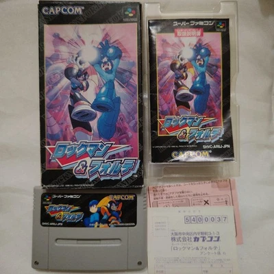 Capcom Mega Man And Forte Boxed Set Japan Box Manual Card Survey Pack - Image 1 of 4